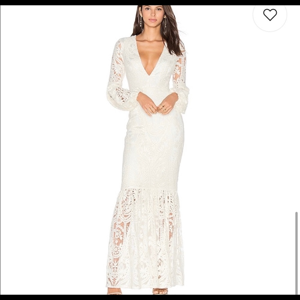 Tularosa x Revolve White Cliffside Gown Size Small